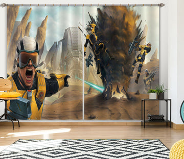 3D Battlefield 009 Vincent Hie Curtain Curtains Drapes Curtains AJ Creativity Home 