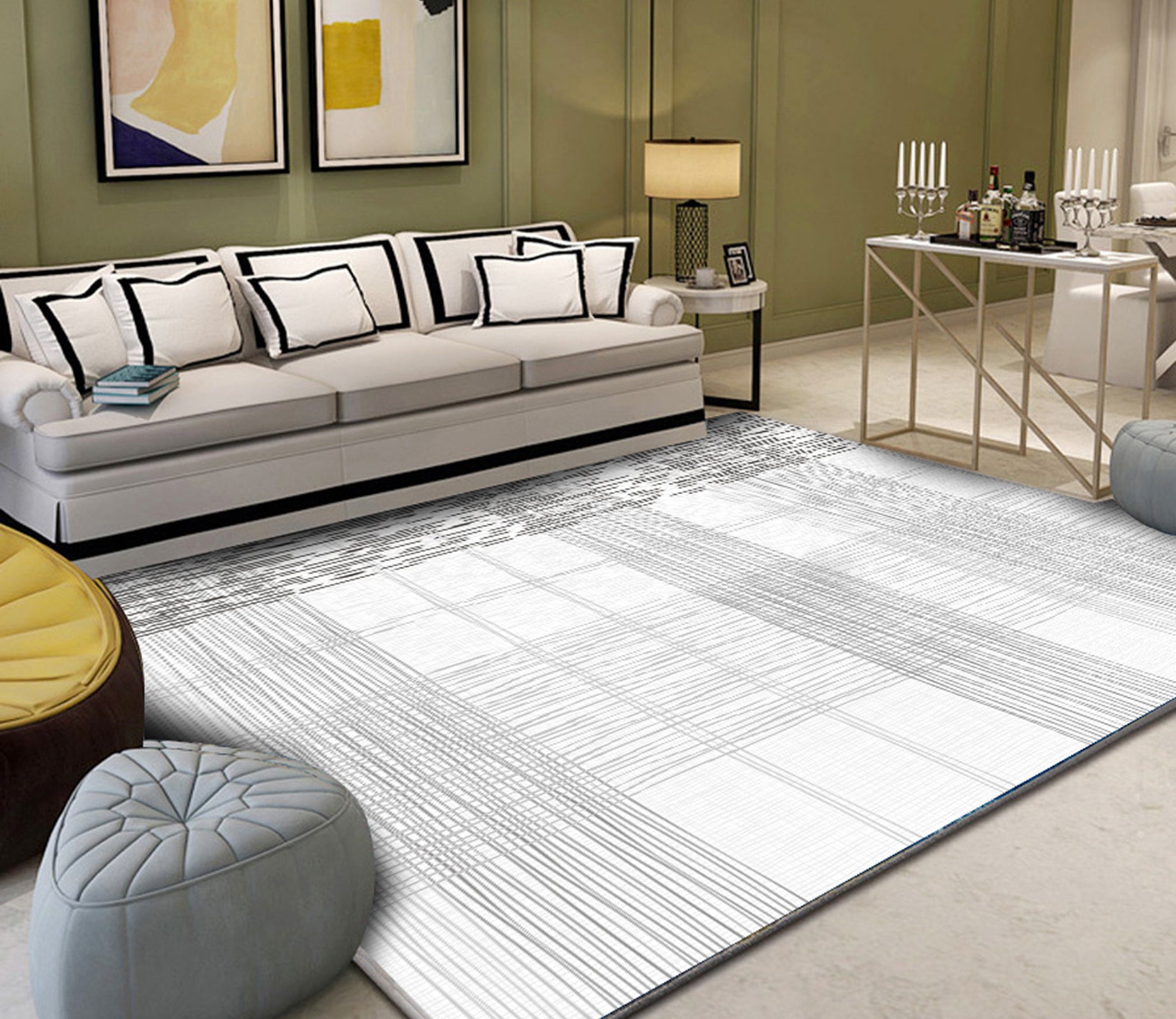 3D Color Stripe WG247 Non Slip Rug Mat Mat AJ Creativity Home 