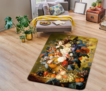 3D Flowers Fruits 76061 Non Slip Rug Mat