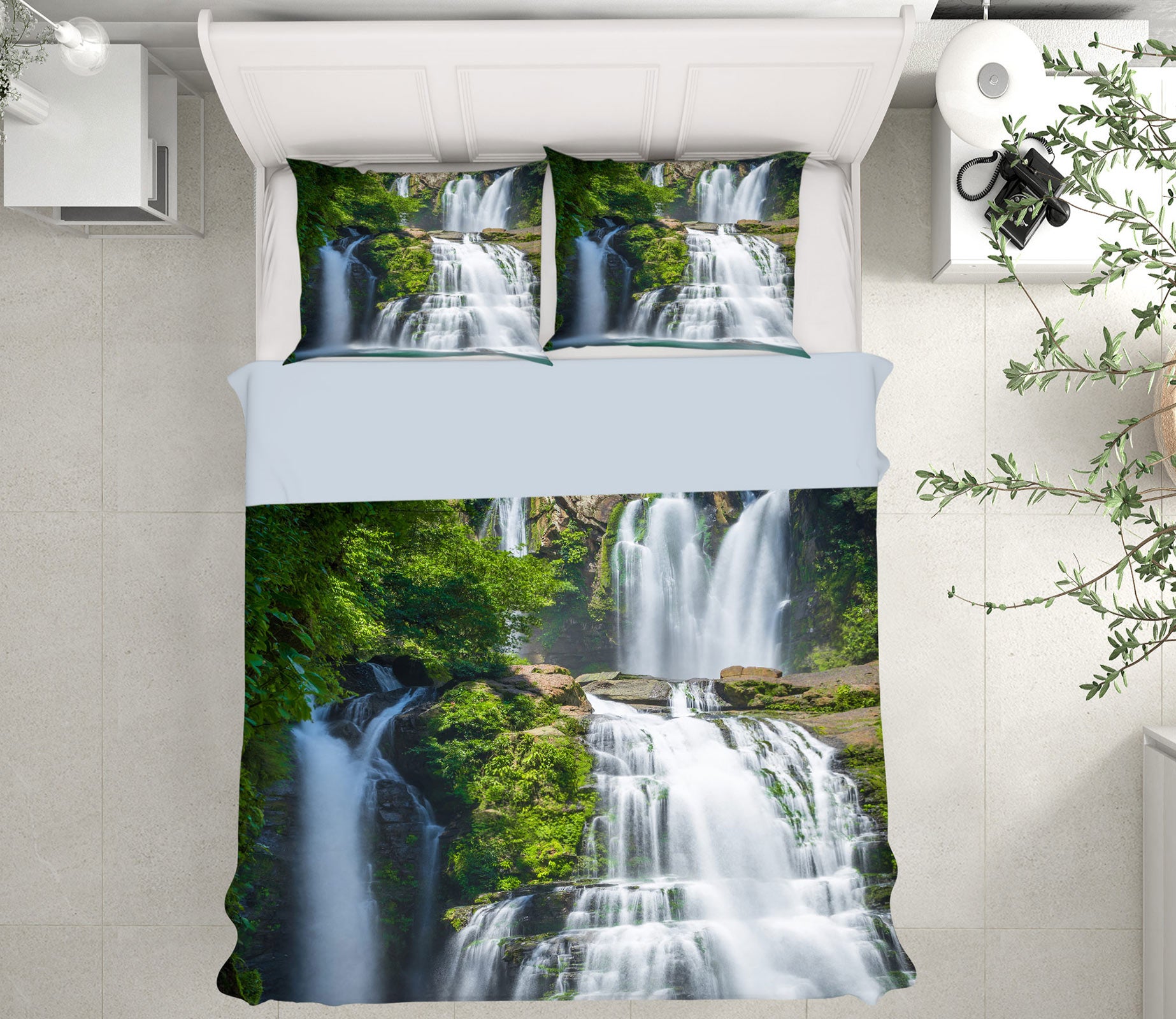3D Waterfall 15173 Bed Pillowcases Quilt
