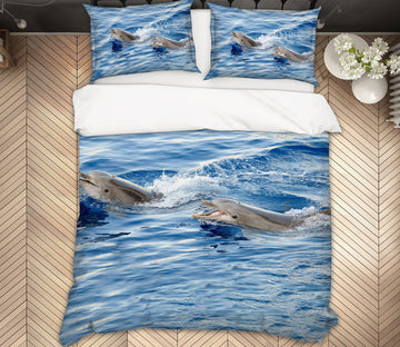 3D Dolphin 60101 Bed Pillowcases Quilt
