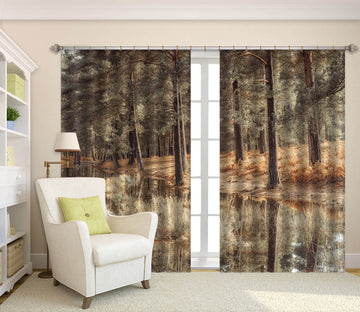 3D Pine Forest 6373 Assaf Frank Curtain Curtains Drapes