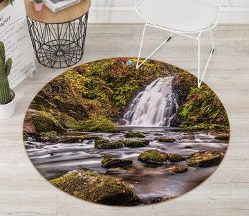 3D River Stones 69115 Round Non Slip Rug Mat