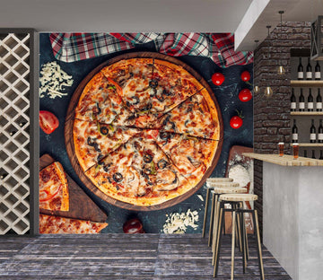 3D Freshly Baked Pizza 1452 Wall Murals Wallpaper AJ Wallpaper 2 