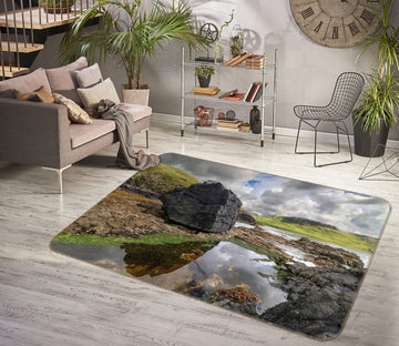 3D Stone Valley River 1011 Jerry LoFaro Rug Non Slip Rug Mat