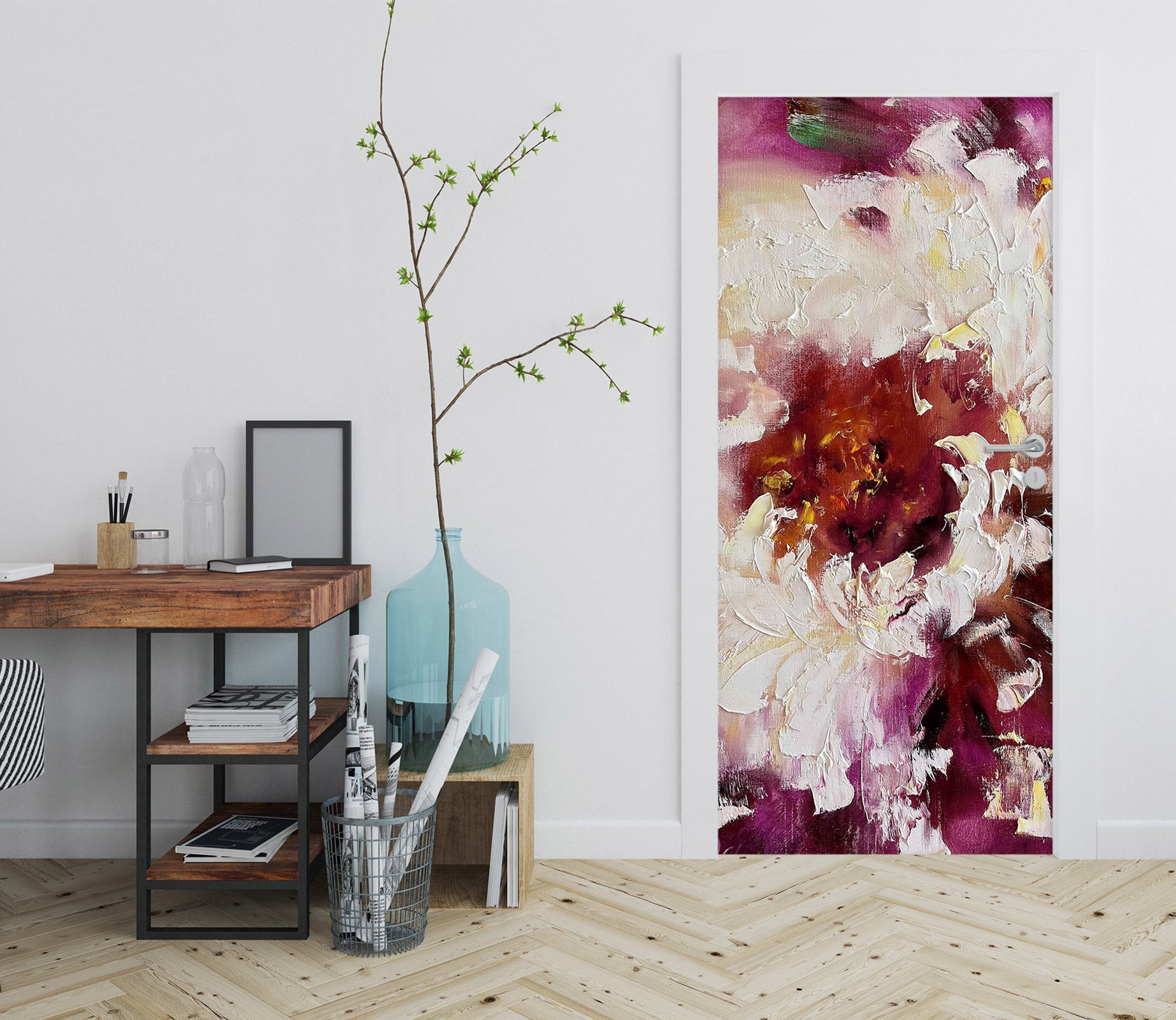 3D Nice Peony 3106 Skromova Marina Door Mural