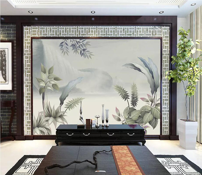 3D Green Leaf 1657 Wall Murals Wallpaper AJ Wallpaper 2 
