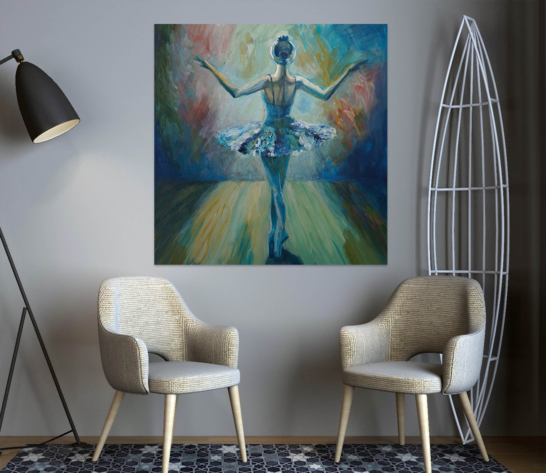 3D Ballet Dancer 1006 Wall Sticker