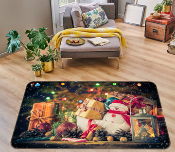 3D Snowman Doll 54228 Christmas Non Slip Rug Mat Xmas