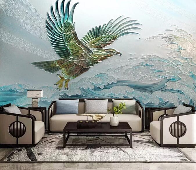 3D Eagle Spread Its Wings 2195 Wall Murals Wallpaper AJ Wallpaper 2 