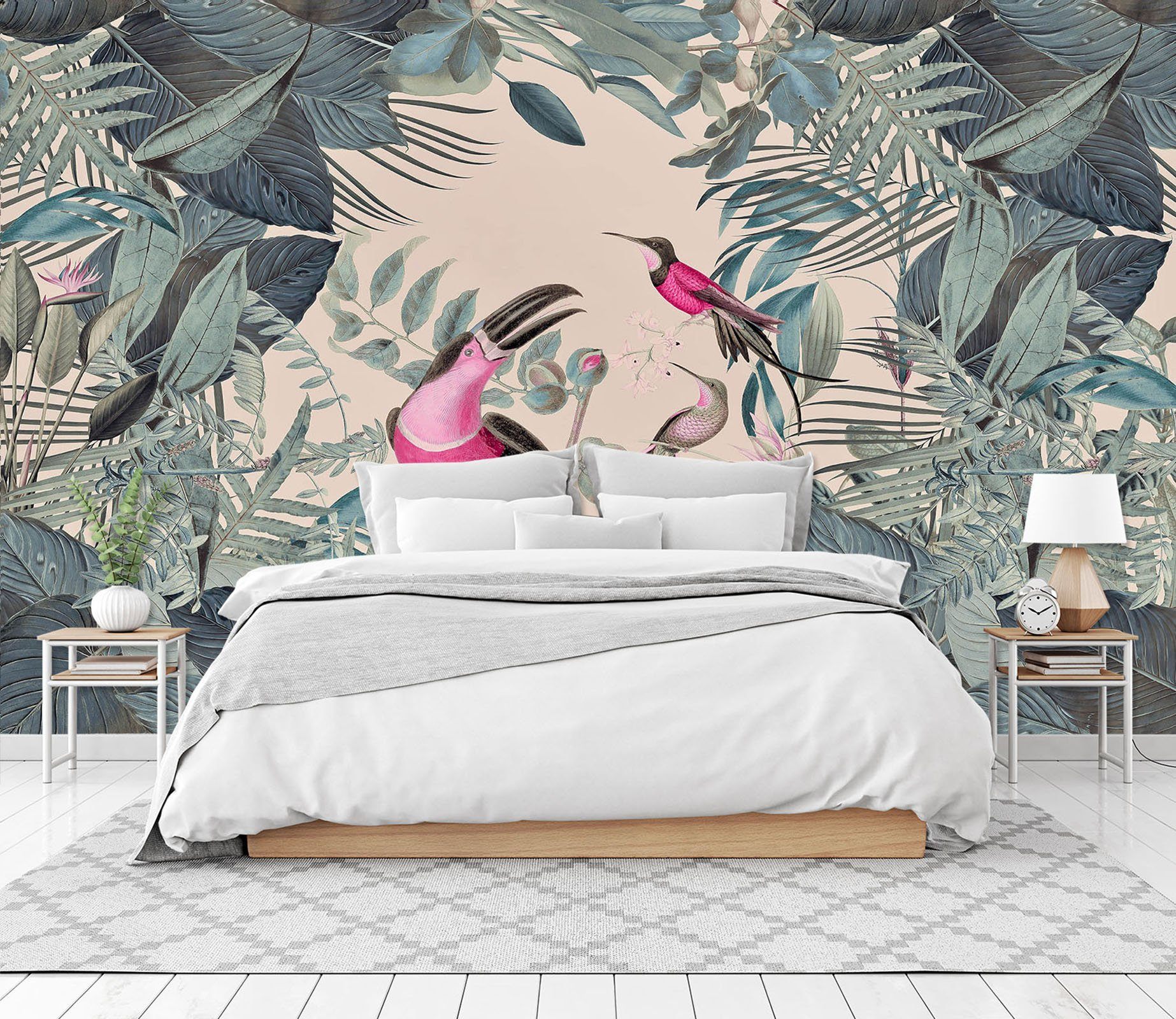3D Bird Feeding 1405 Andrea haase Wall Mural Wall Murals Wallpaper AJ Wallpaper 2 