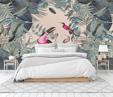 3D Bird Feeding 1405 Andrea haase Wall Mural Wall Murals Wallpaper AJ Wallpaper 2 
