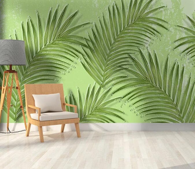 3D Green Leaf 3049 Wall Murals Wallpaper AJ Wallpaper 2 