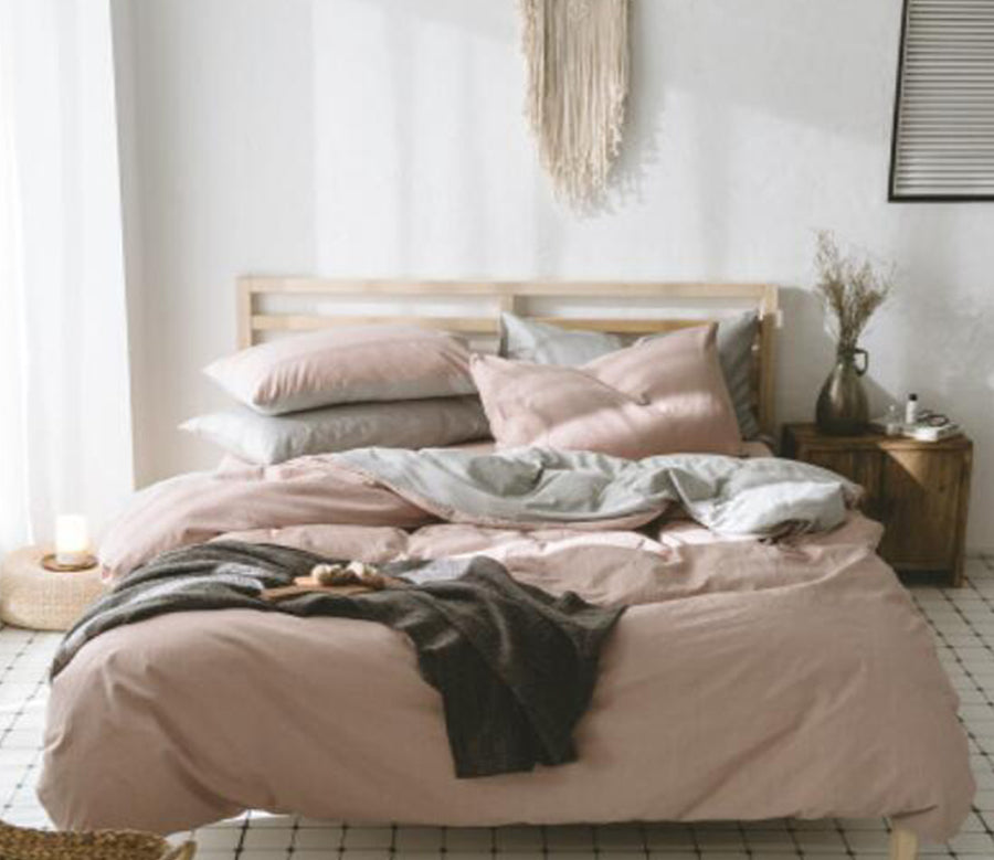 3D Pink Gray 50129 Bed Pillowcases Quilt