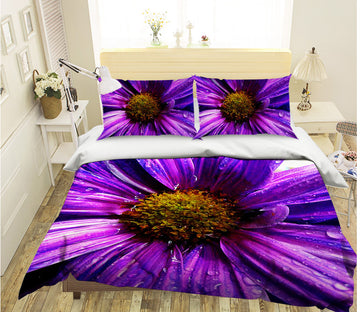 3D Purple Flower 092 Bed Pillowcases Quilt