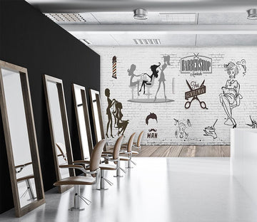 3D Barbershop 1504 Wall Murals Wallpaper AJ Wallpaper 2 