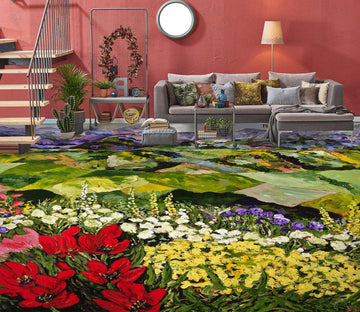3D Field Colorful Flowers 9543 Allan P. Friedlander Floor Mural