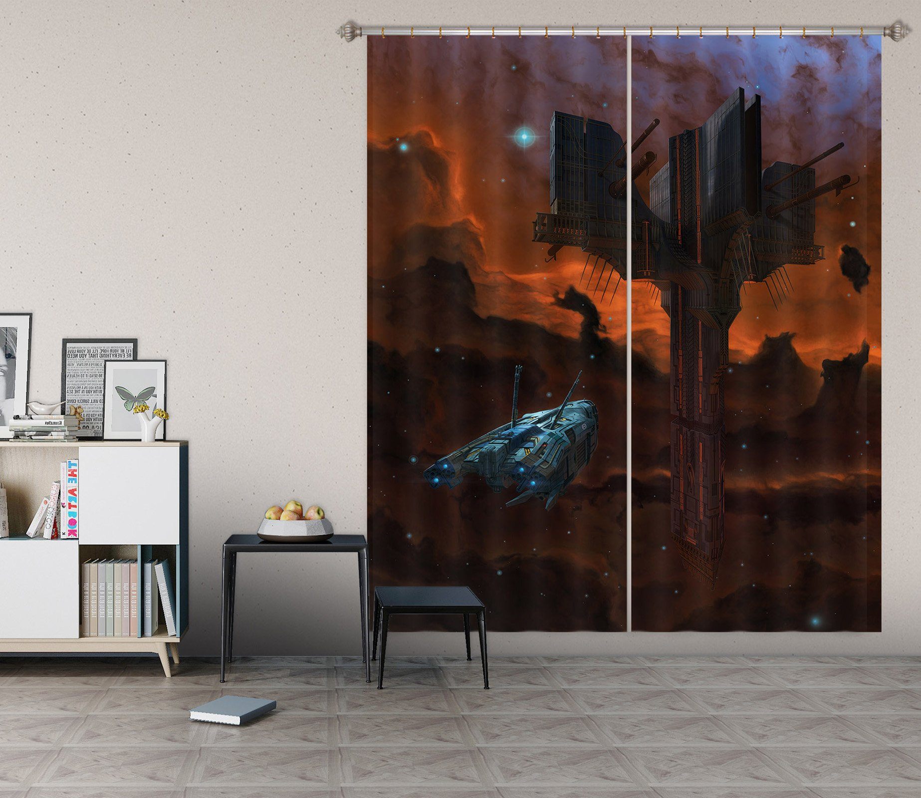 3D Alien Artifact 007 Vincent Hie Curtain Curtains Drapes Curtains AJ Creativity Home 