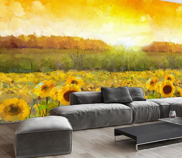 3D Sunflower Garden 685 Wall Murals Wallpaper AJ Wallpaper 2 