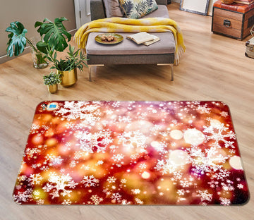 3D Aperture Snowflake 55104 Christmas Non Slip Rug Mat Xmas