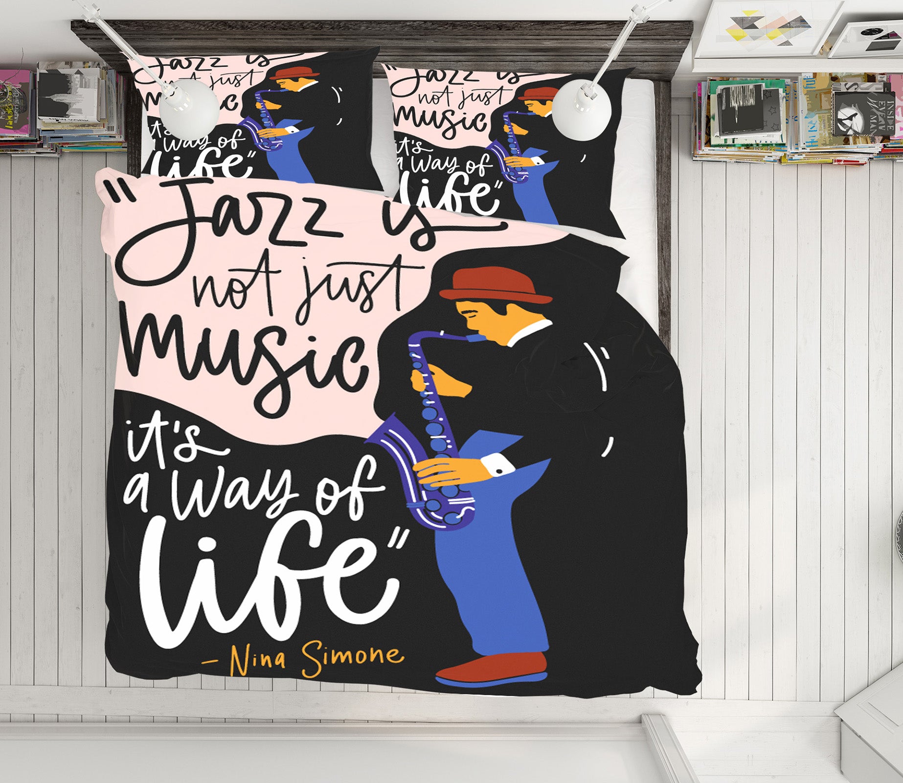 3D Saxophone 14225 Bed Pillowcases Quilt