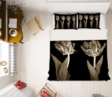 3D Two Flowers 7002 Assaf Frank Bedding Bed Pillowcases Quilt Cover Duvet Cover