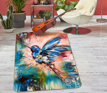 3D Painted Blue Bird 4117 Skromova Marina Rug Non Slip Rug Mat