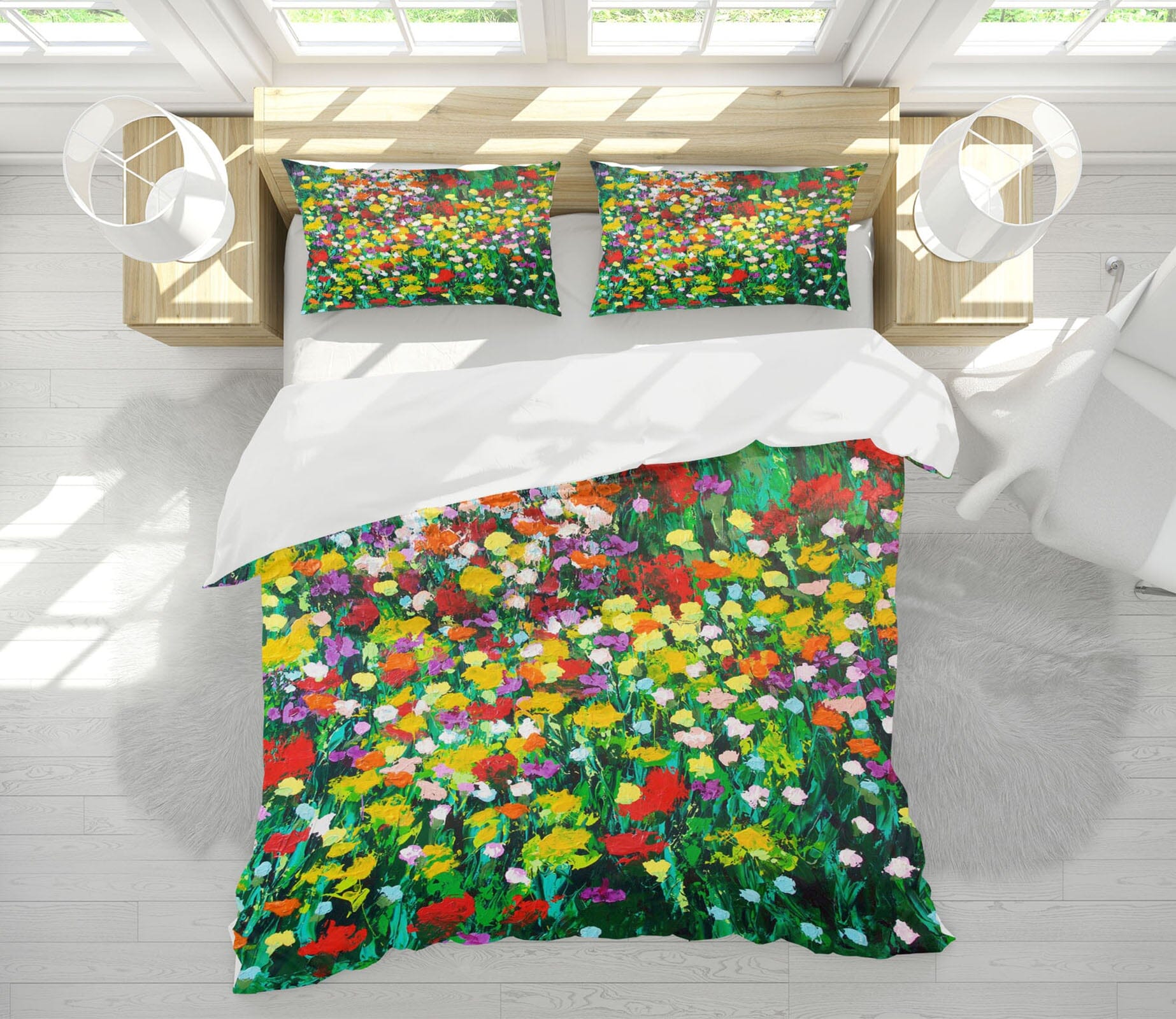 3D Floral Ocean 2018 Allan P. Friedlander Bedding Bed Pillowcases Quilt Quiet Covers AJ Creativity Home 