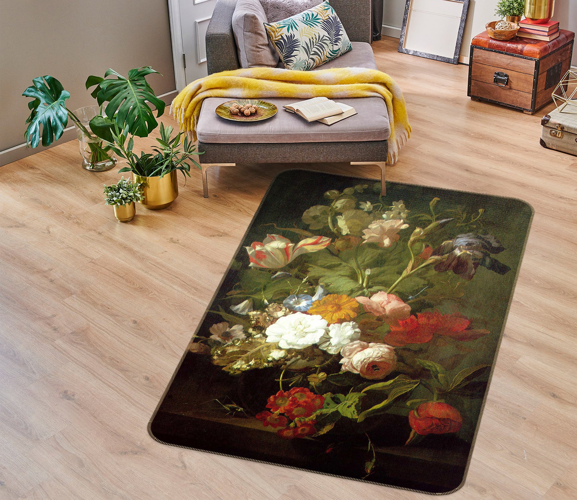 3D Flowers 76211 Non Slip Rug Mat