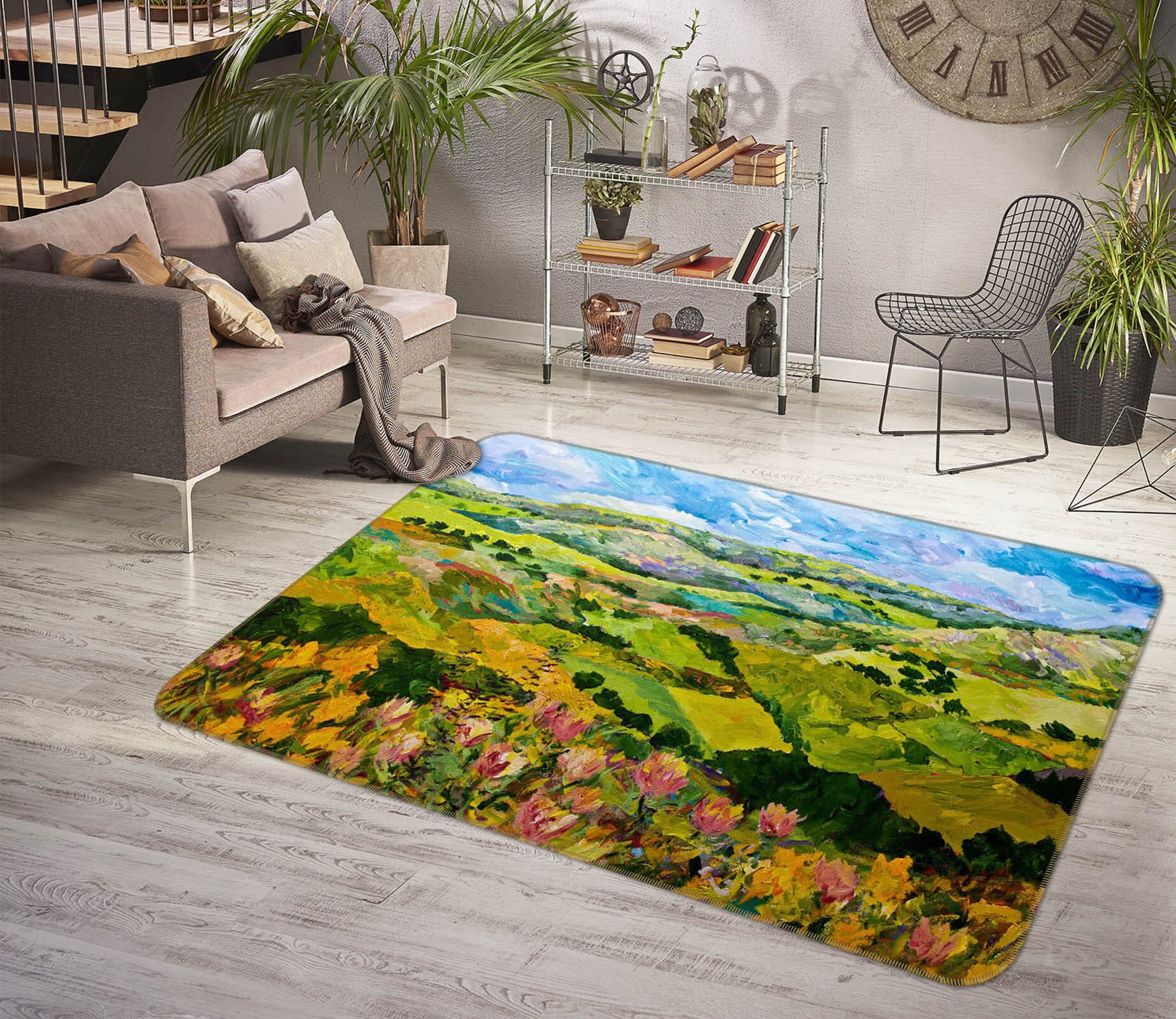 3D Green Field 1004 Allan P. Friedlander Rug Non Slip Rug Mat Mat AJ Creativity Home 