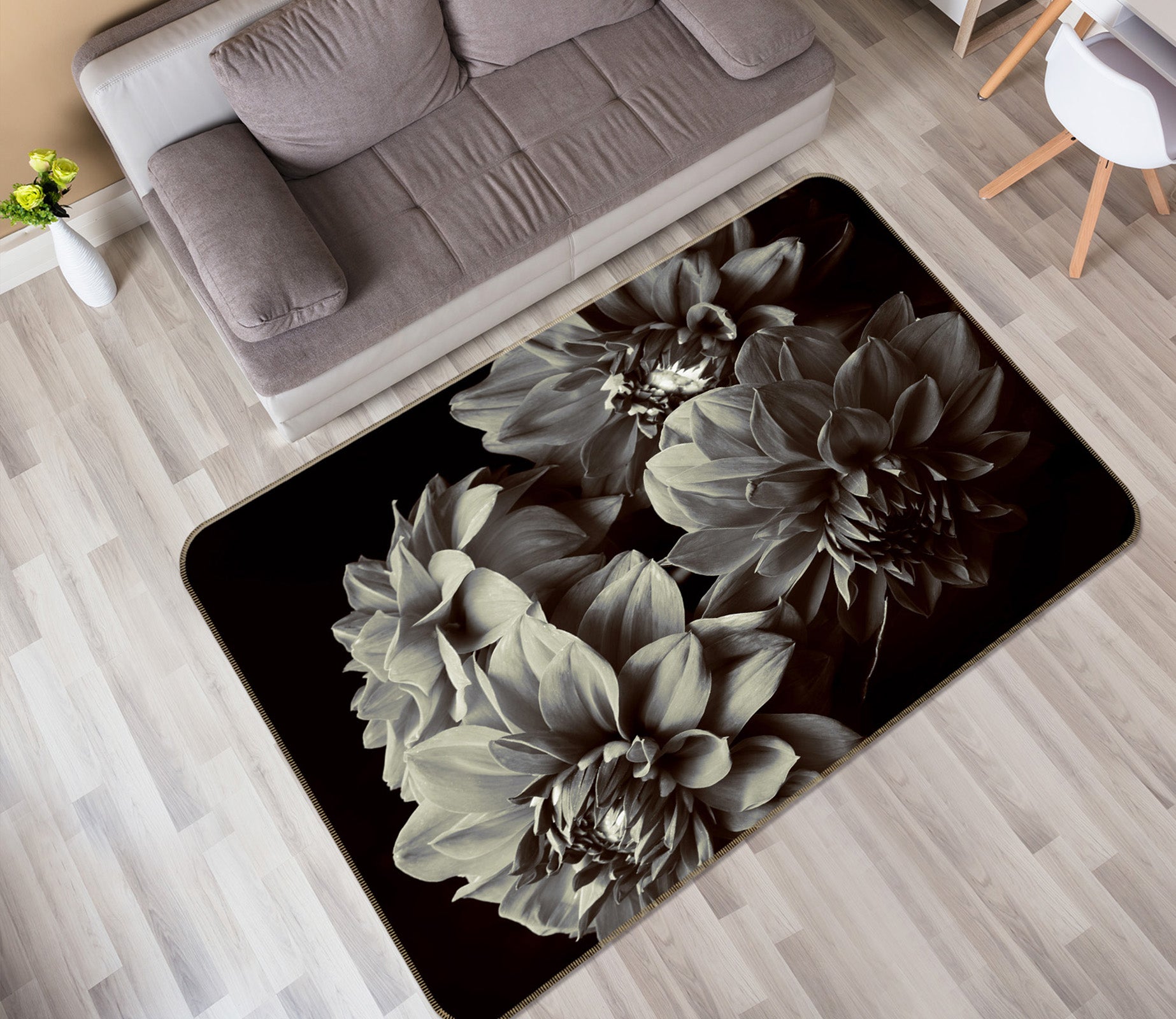 3D Flowers 34176 Non Slip Rug Mat