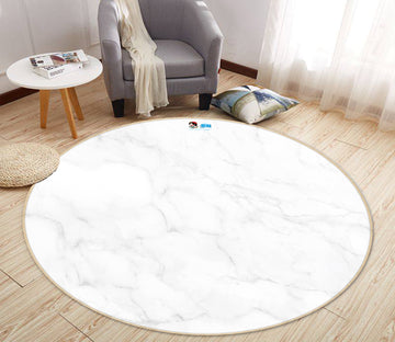 3D White Marble 72187 Round Non Slip Rug Mat