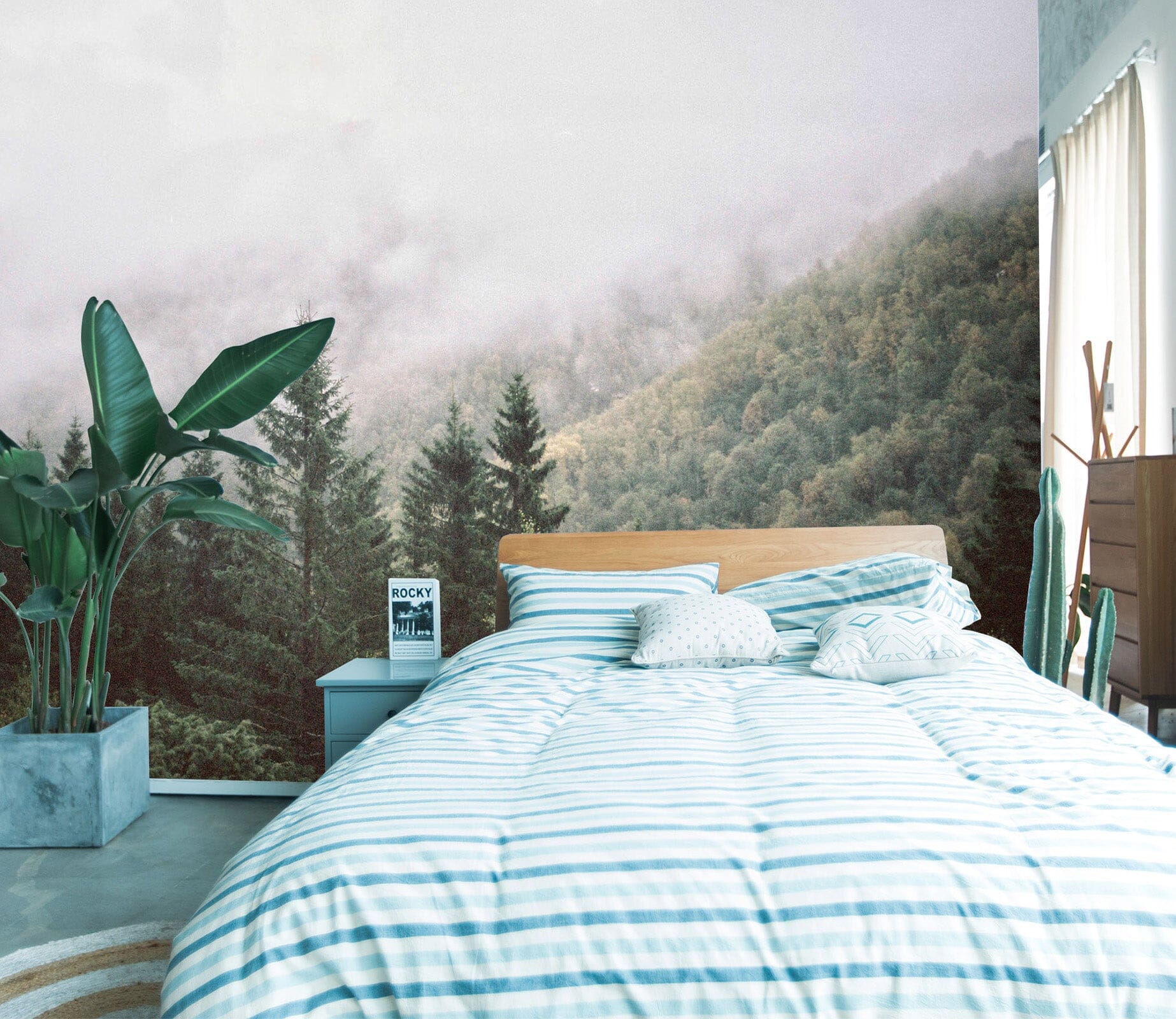 3D White Fog Forest 100 Wall Murals Wallpaper AJ Wallpaper 2 