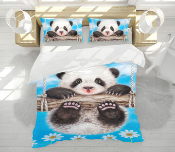 3D Panda Swing 5846 Kayomi Harai Bedding Bed Pillowcases Quilt Cover Duvet Cover