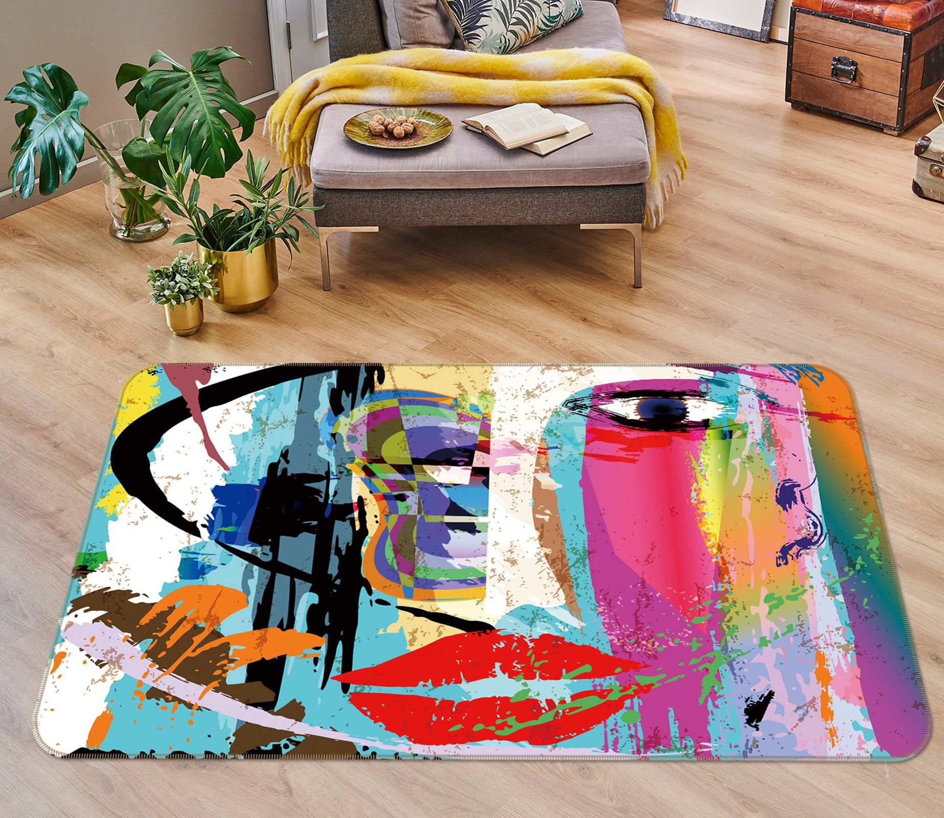 3D Color Pattern 35056 Non Slip Rug Mat