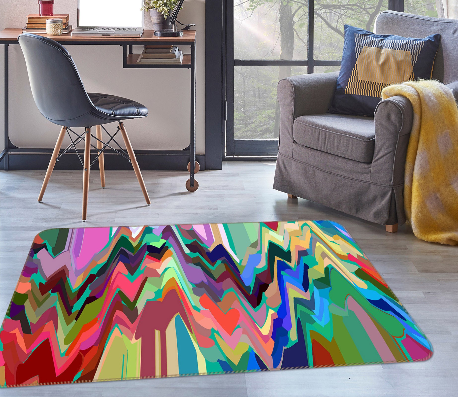 3D Trees 70058 Shandra Smith Rug Non Slip Rug Mat