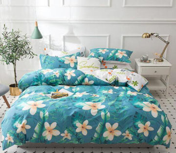 3D Green Lily 17095 Bed Pillowcases Quilt