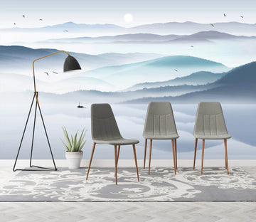 3D Misty Mountain Peak 1409 Wall Murals Wallpaper AJ Wallpaper 2 