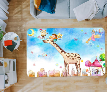 3D Giraffe Houses 77033 Non Slip Rug Mat