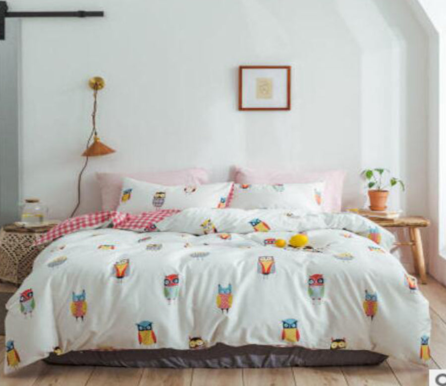 3D Color Owl 15114 Bed Pillowcases Quilt