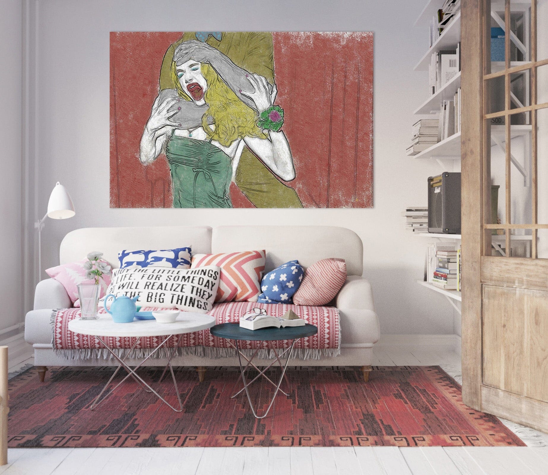3D Painted Girl 013 Marco Cavazzana Wall Sticker Wallpaper AJ Wallpaper 2 
