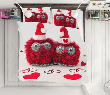 3D Christmas Owl 1029 Assaf Frank Bedding Bed Pillowcases Quilt Quiet Covers AJ Creativity Home 