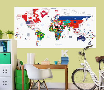 3D Color Graffiti 260 World Map Wall Sticker Wallpaper AJ Wallpaper 2 