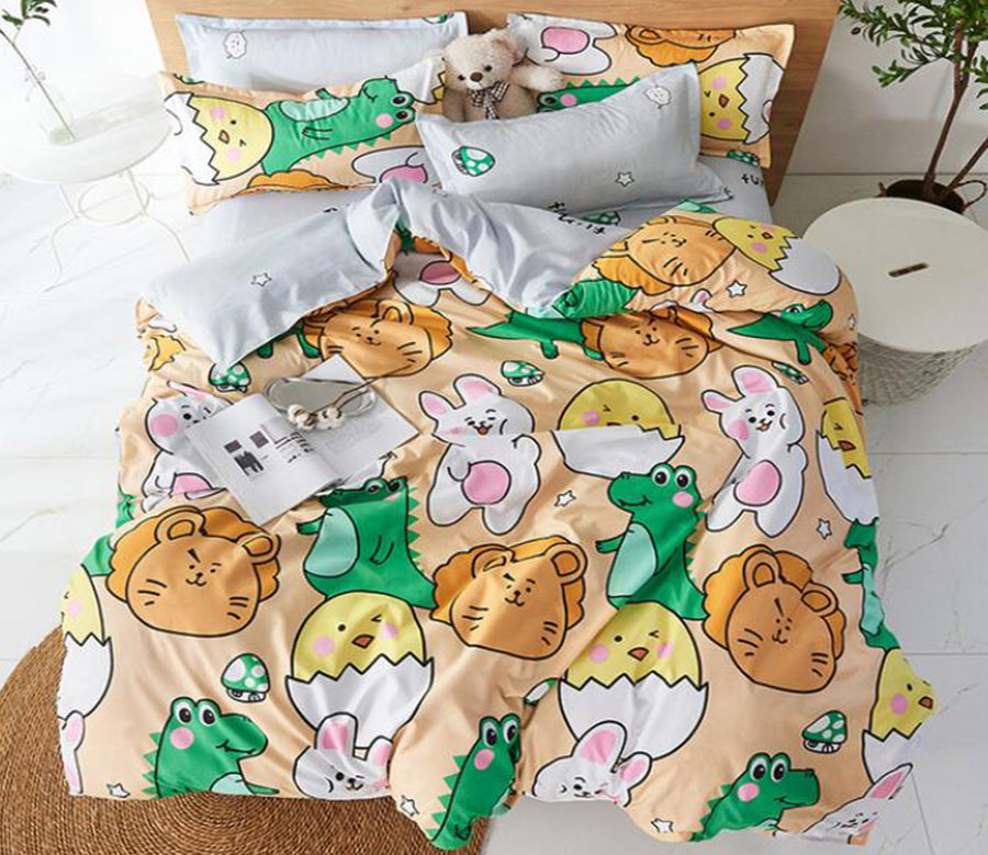 3D Cartoon Animals 13051 Bed Pillowcases Quilt
