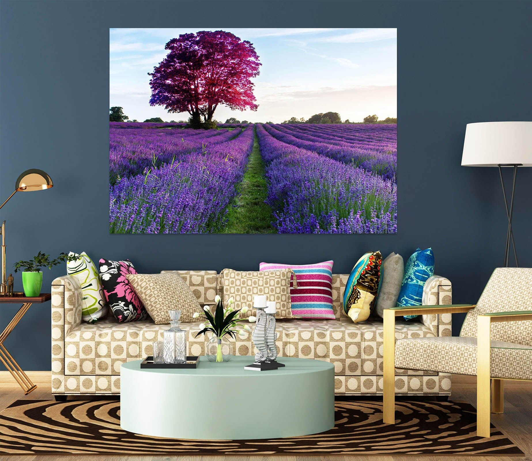 3D Lavender Tree 1102 Wall Sticker Wallpaper AJ Wallpaper 2 