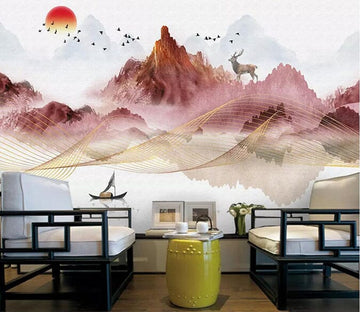 3D Red Valley 2794 Wall Murals Wallpaper AJ Wallpaper 2 