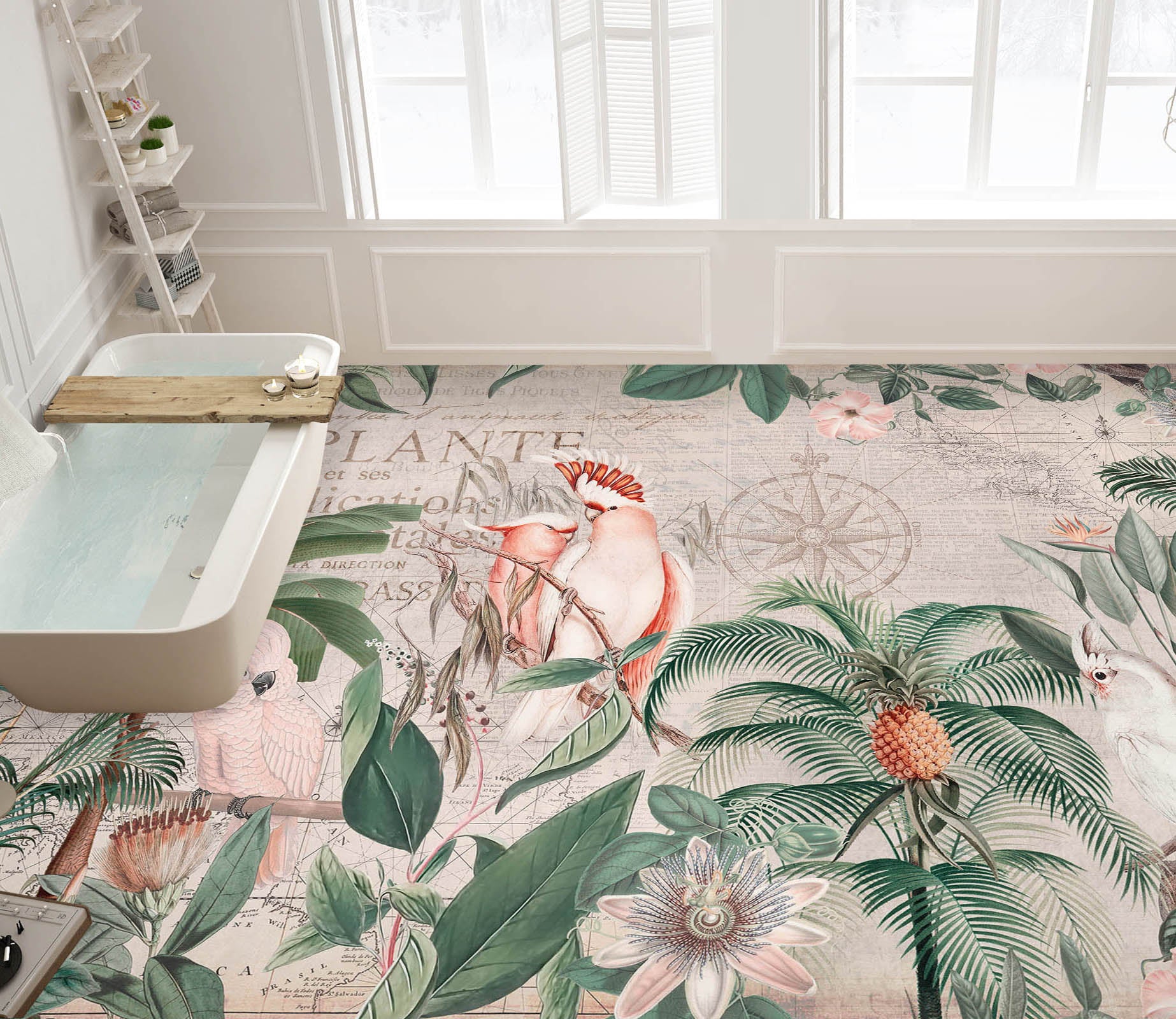 3D Grove Parrot Pineapple 104171 Andrea Haase Floor Mural