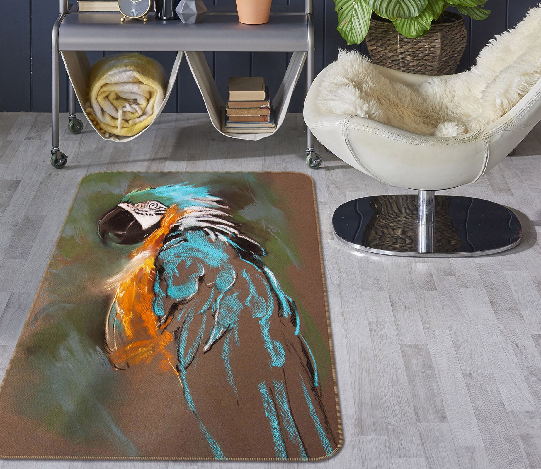 3D Parrot 33197 Non Slip Rug Mat