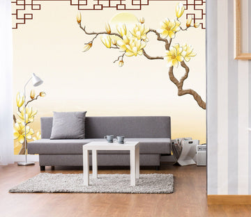 3D Yellow Flowers 1612 Wall Murals Wallpaper AJ Wallpaper 2 