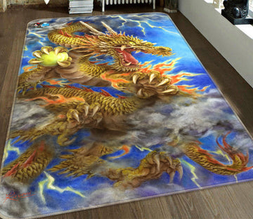 3D Dragon Cloud 5683 Kayomi Harai Rug Non Slip Rug Mat